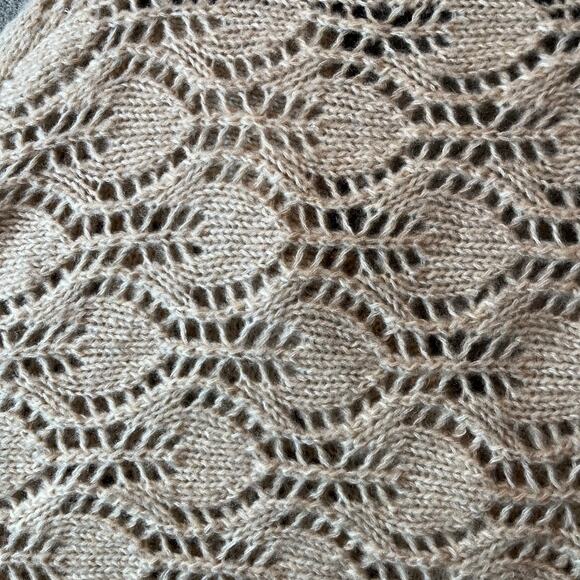 Free People XS Womens‎ Shawl Collar Cardigan Wool Crochet Knit Eyelet Cottage - Picture 4 of 7